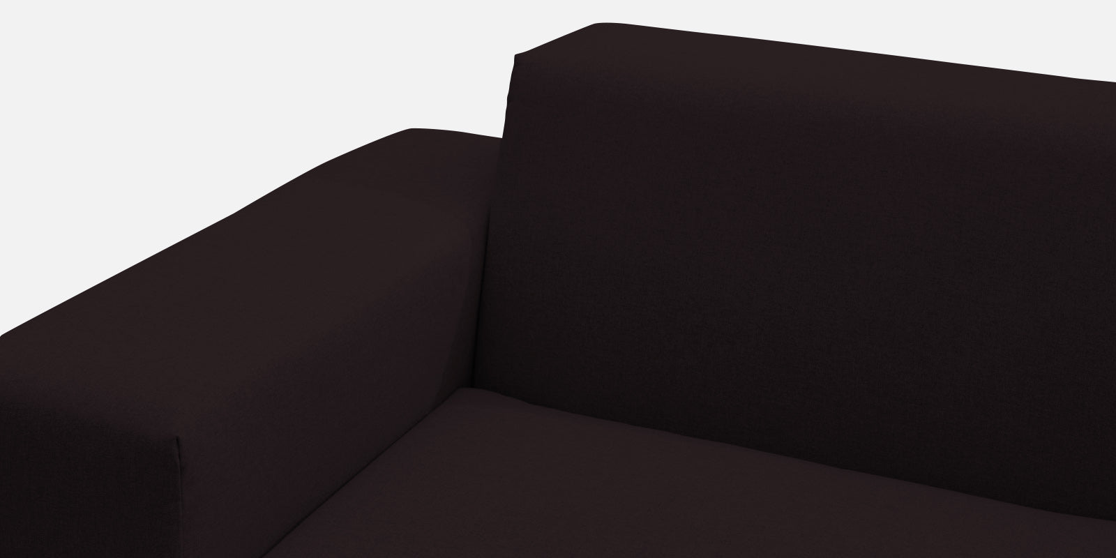 Adam Fabric LHS Sectional Sofa (3+Ottoman Lounger) In Cara Brown Colour - Febonic Living