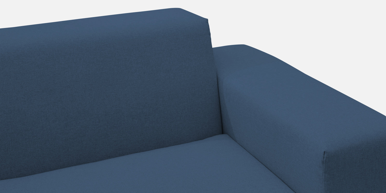 Adam Fabric RHS Sectional Sofa (3+Ottoman Lounger) In Light Blue Colour - Febonic Living