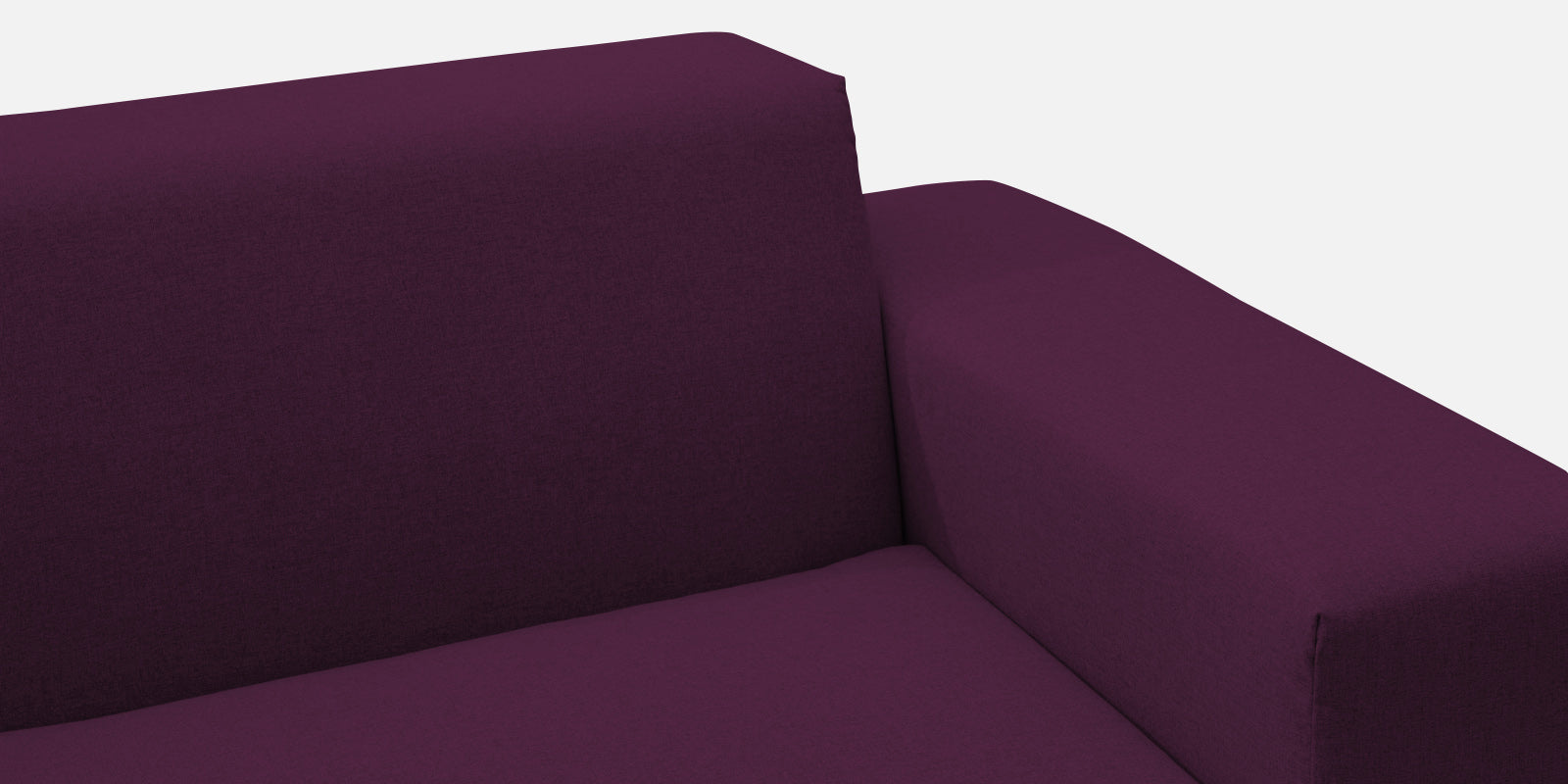 Adam Fabric RHS Sectional Sofa (3+Ottoman Lounger) In Greek Purple Colour - Febonic Living