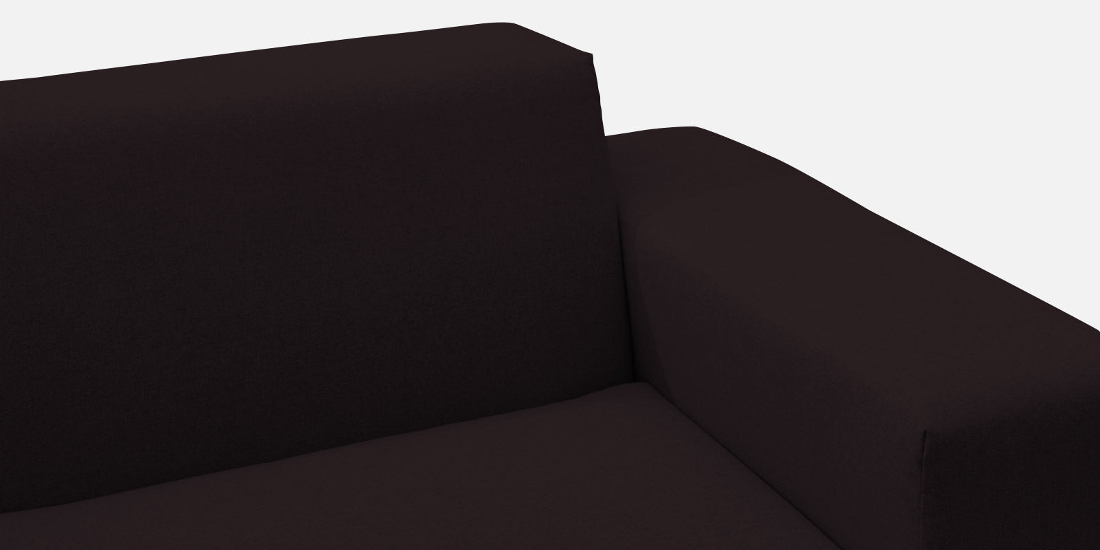 Adam Fabric RHS Sectional Sofa (3+Ottoman Lounger) In Cara Brown Colour - Febonic Living