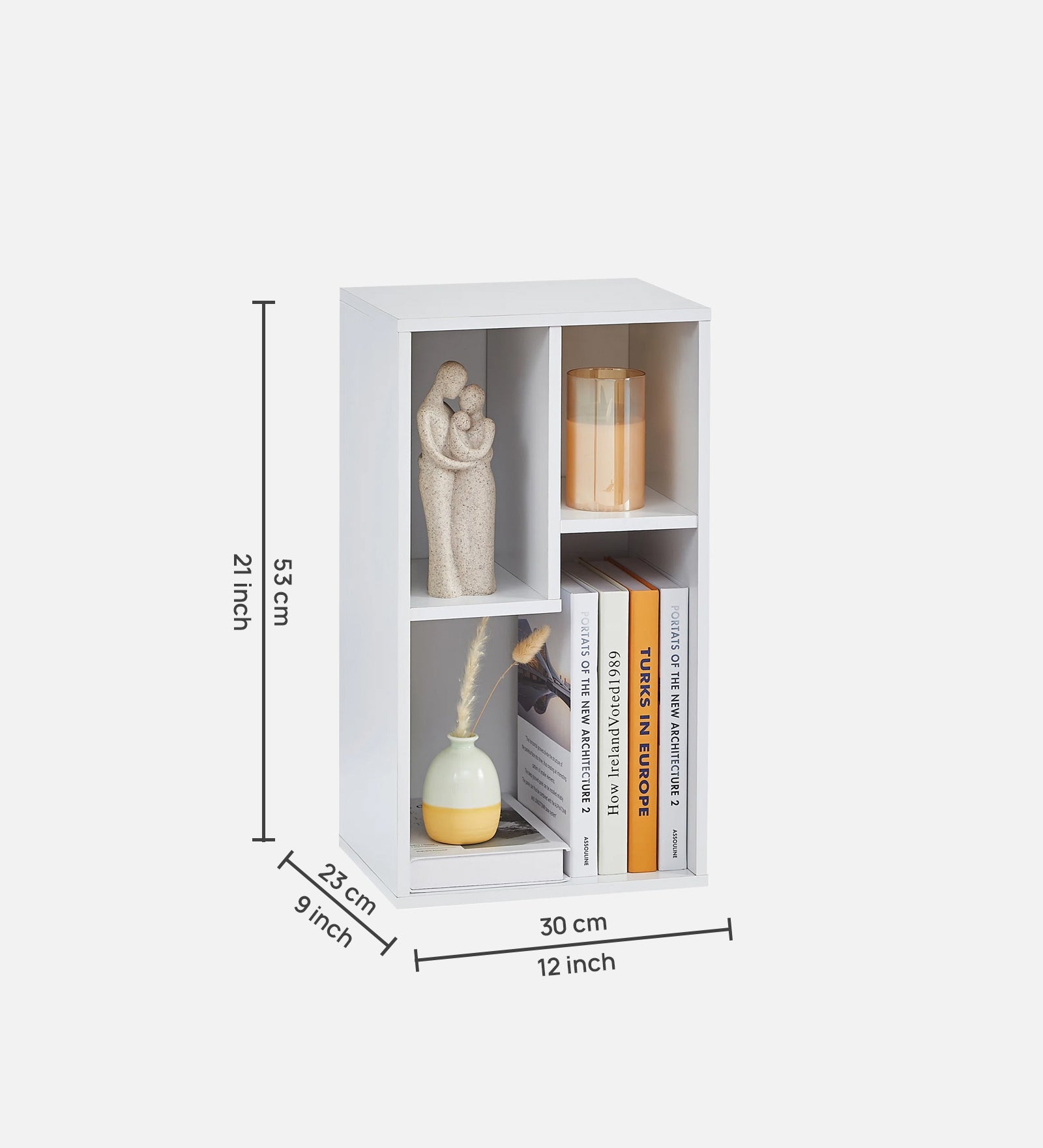 Vansel Bedside Table In Frosty White Finish - Febonic Living