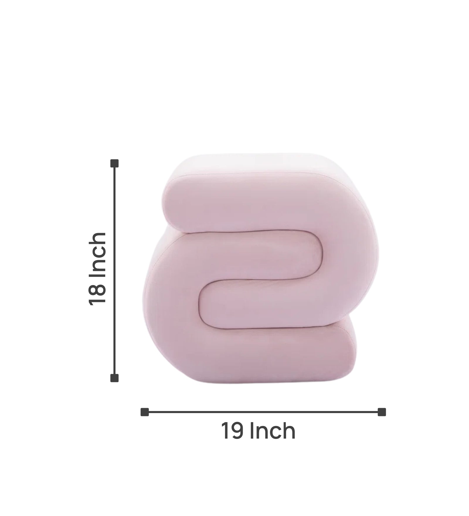 Moho Velvet Pouffe In Millennial Pink Colour - Febonic Living