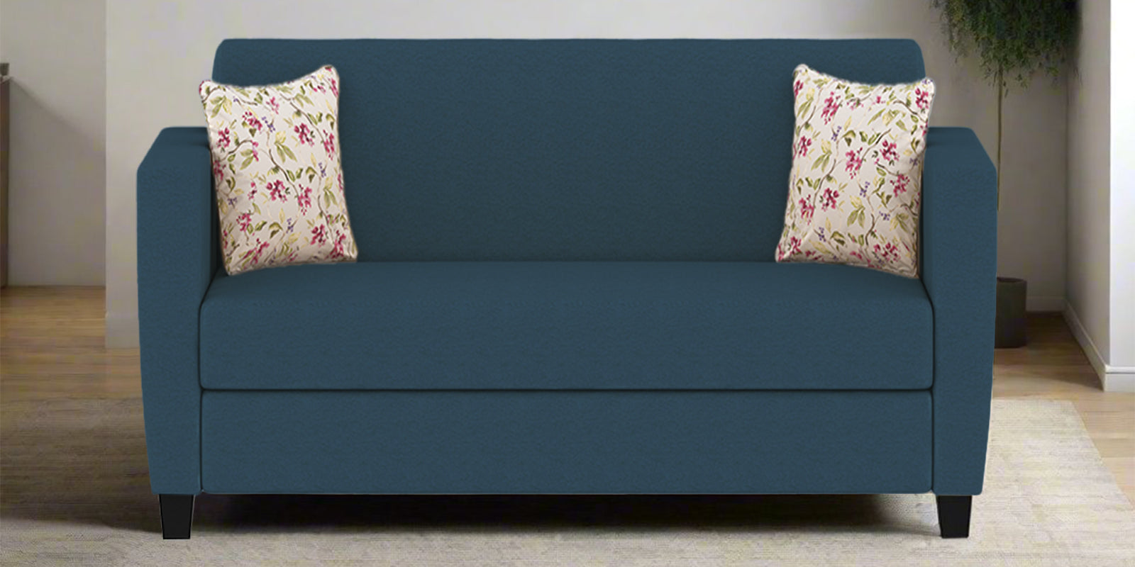 Gozi Fabric 2 Seater Sofa In Light Blue Colour - Febonic Living
