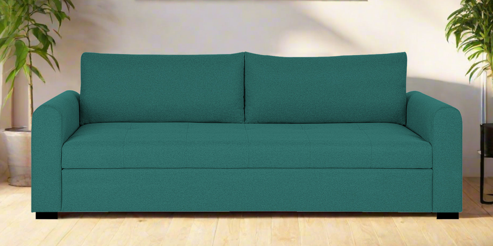 Sigma Fabric 3 Seater Sofa In Sea Green Colour - Febonic Living