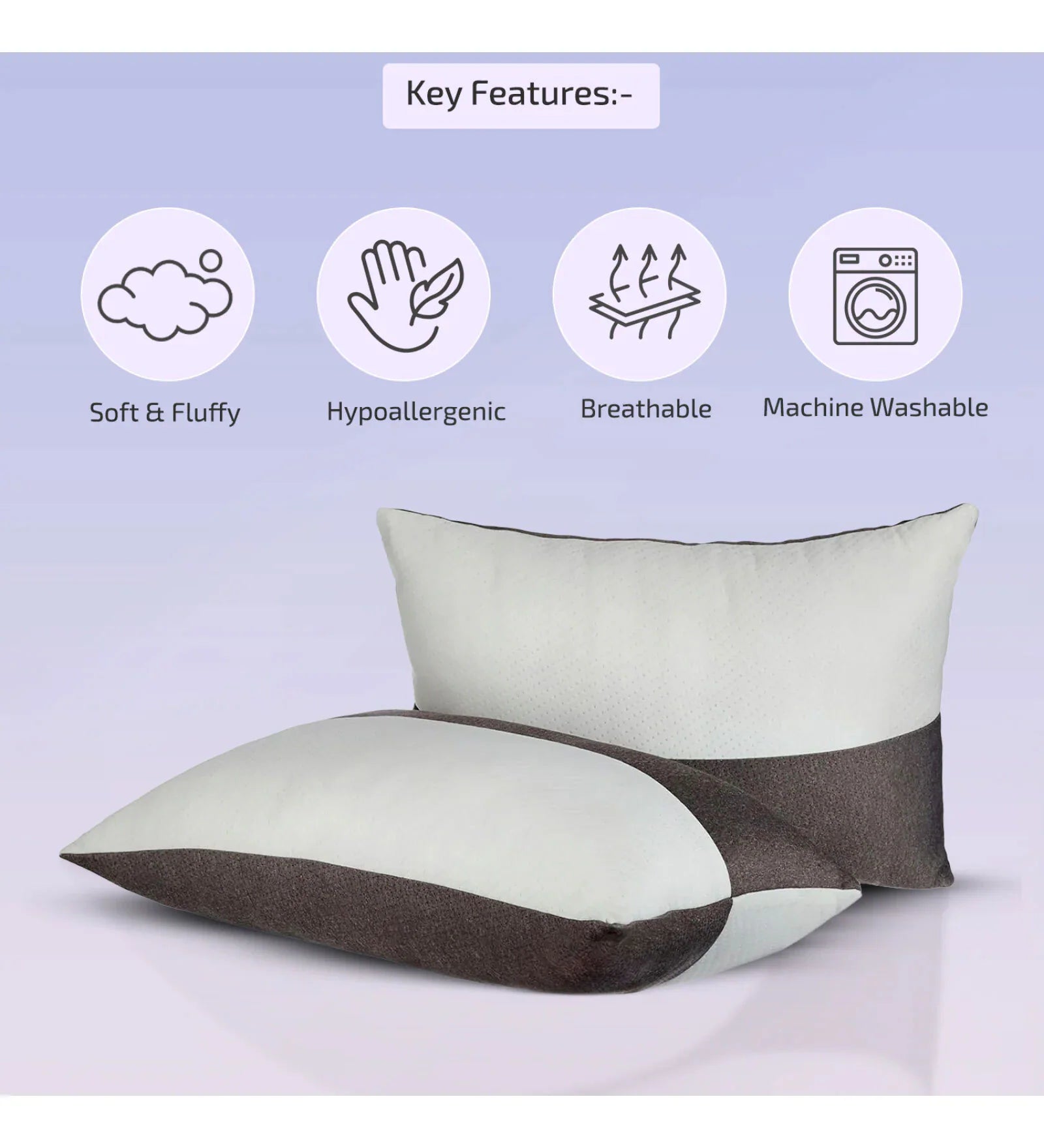 Hebo Fiber (27x16in) Sofa Pillows in (Pack of 2) - Febonic Living