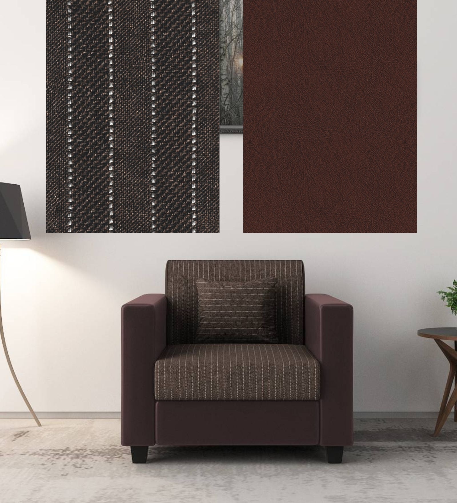 Poly Cotton Beso Leatherette Lama Brown 8804 Code - Febonic Living