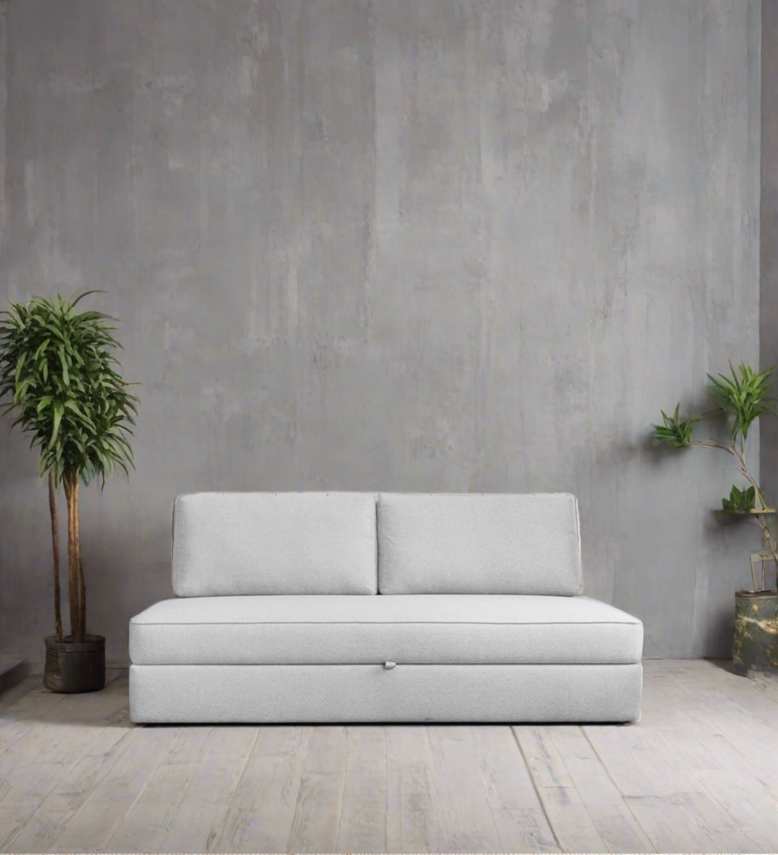 Vito Fabric Day Bed In Coin Grey Colour With Storage - Febonic Living