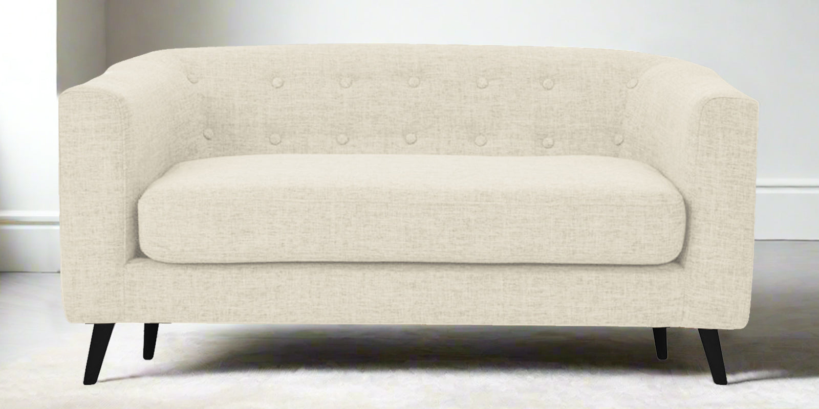 Casper Fabric 2 Seater Sofa In Ivory Cream Colour - Febonic Living