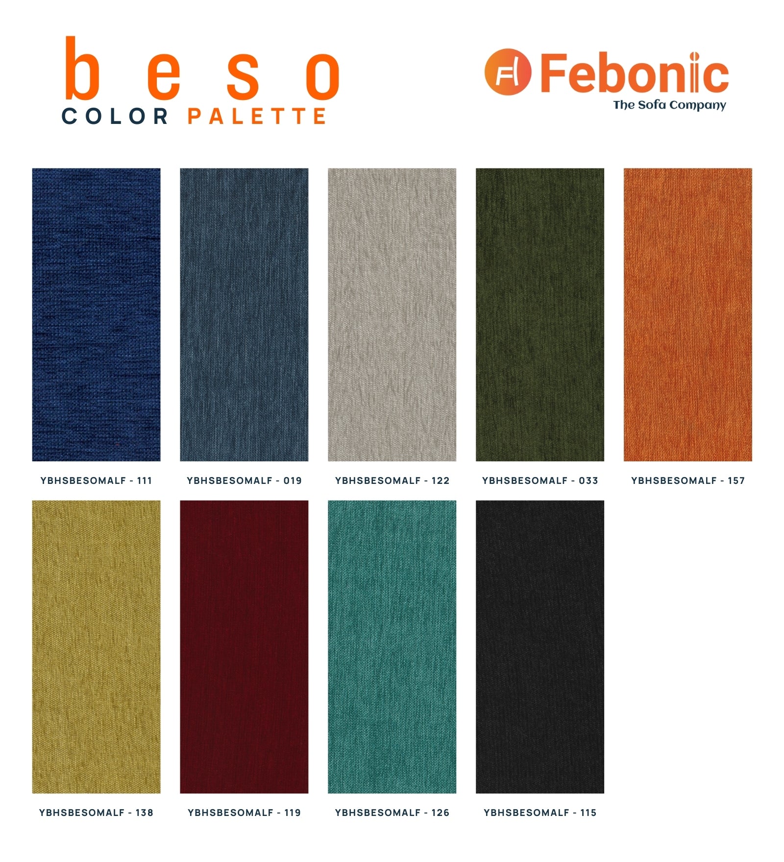 Polycotton Beso Fabric Vivid Orange 157 Code - Febonic Living