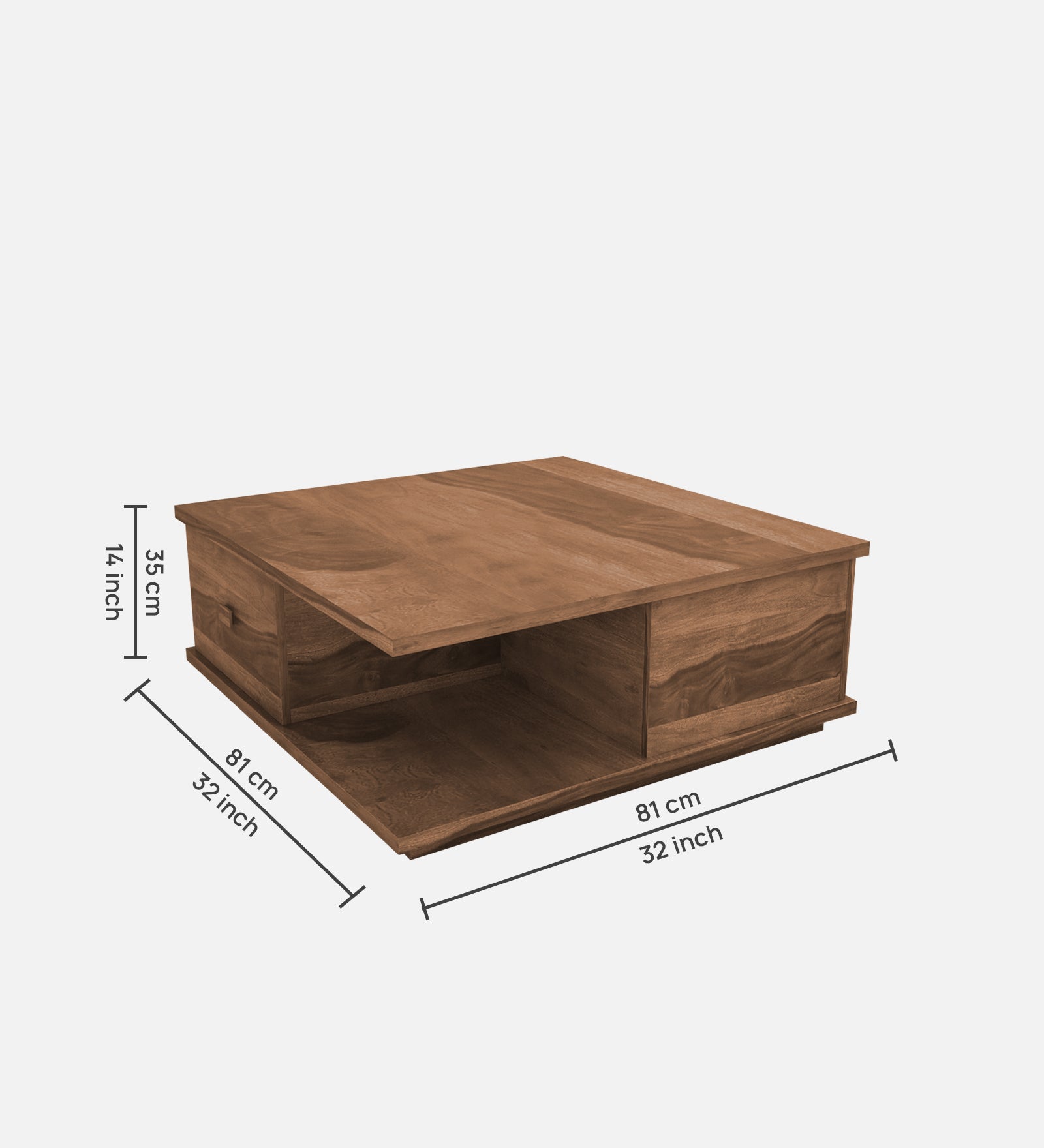kasa Coffee Table In Oral Walnut Finish - Febonic Living