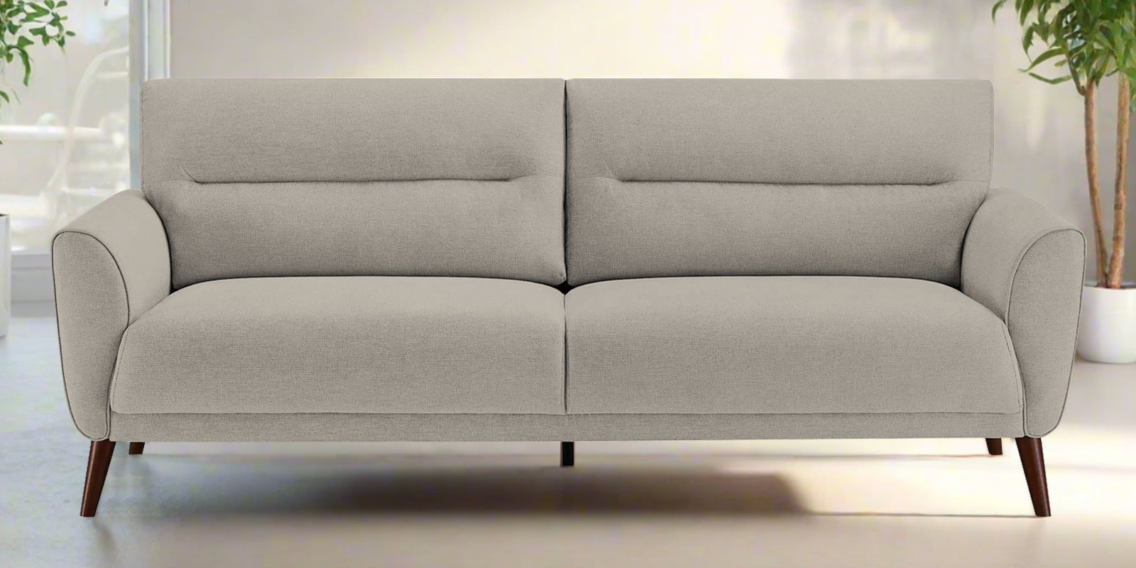 Castro Fabric 3 Seater Sofa In Ash Grey Colour - Febonic Living