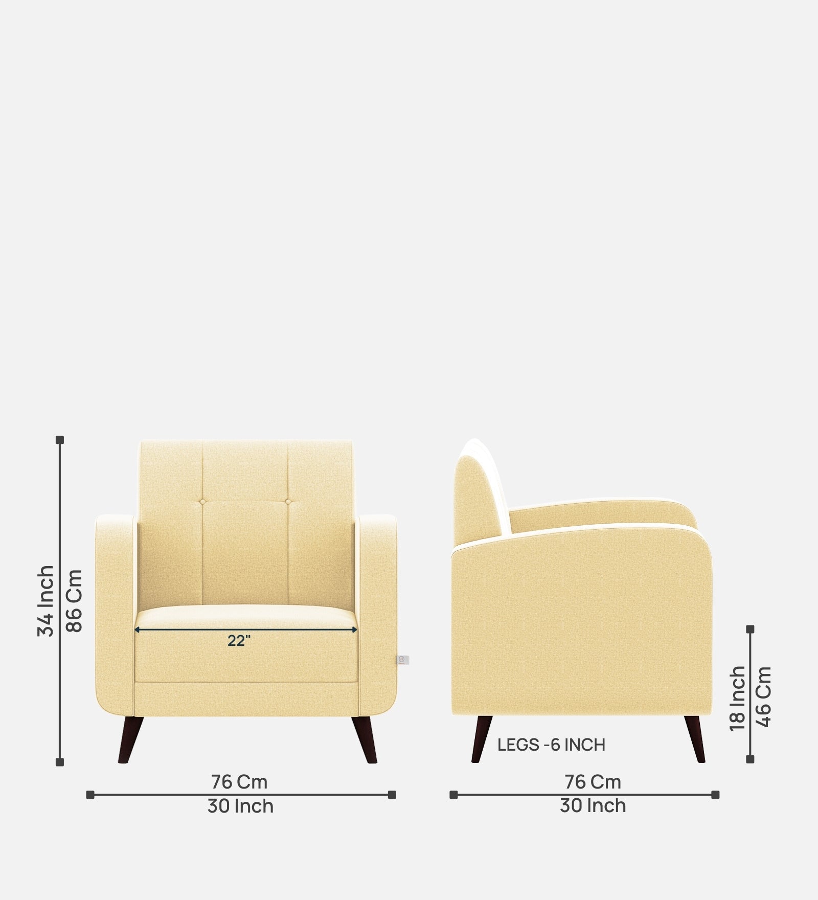 Wiki Velvet 1 Seater Sofa In Sandy Beige Colour - Febonic Living