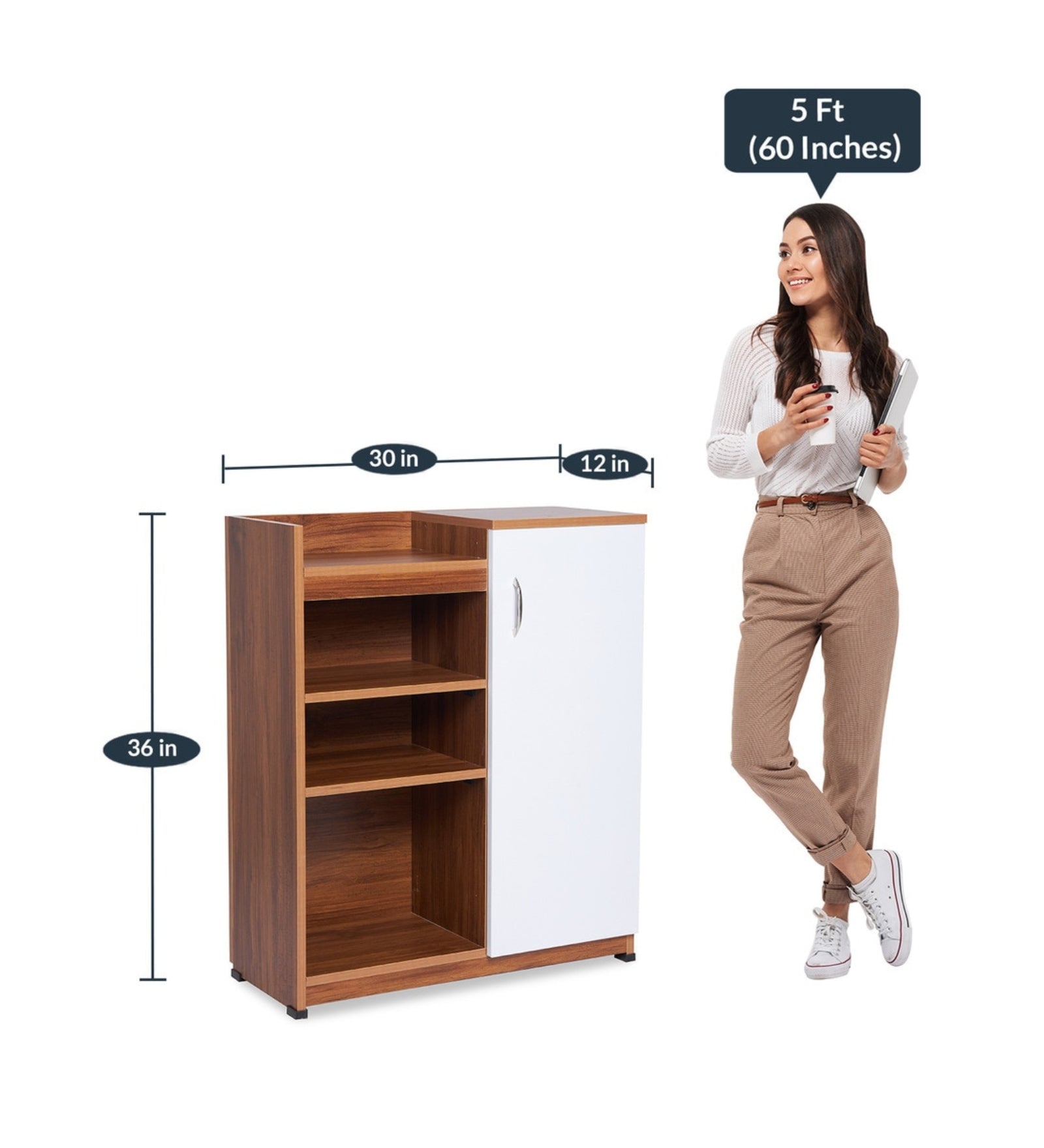 Devas Shoe Rack In Oral Walnut Finish - Febonic Living
