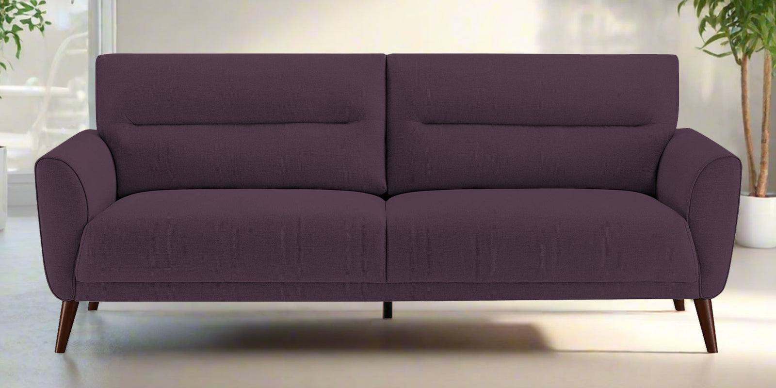 Castro Fabric 3 Seater Sofa In Greek Purple Colour - Febonic Living