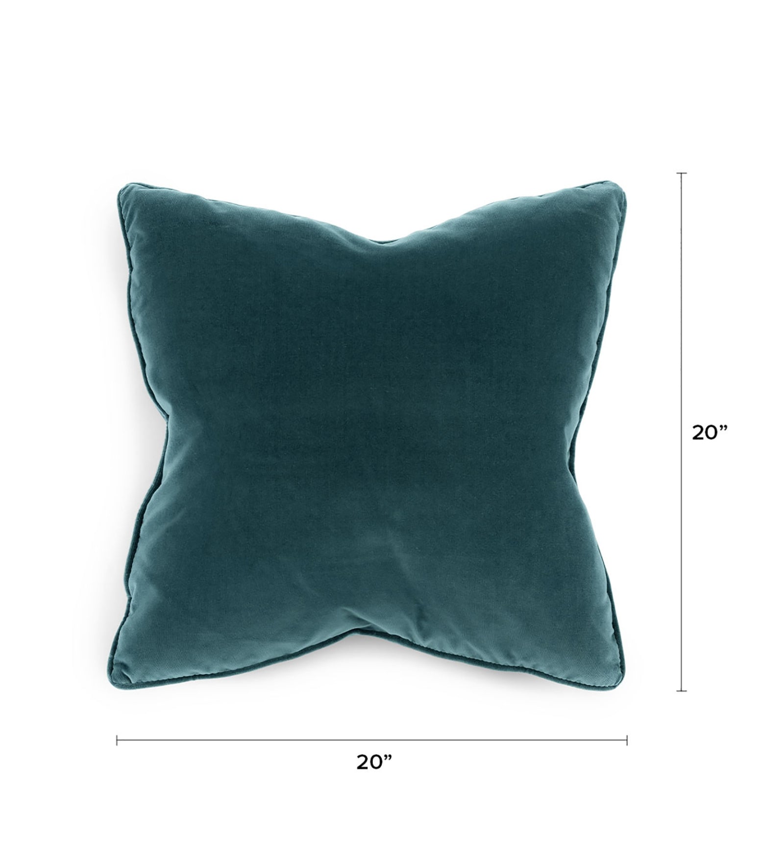 Lucca Velvet 20x20 inches Cushion + Covers (Pack of 2) In Oxford Blue Colour - Febonic Living