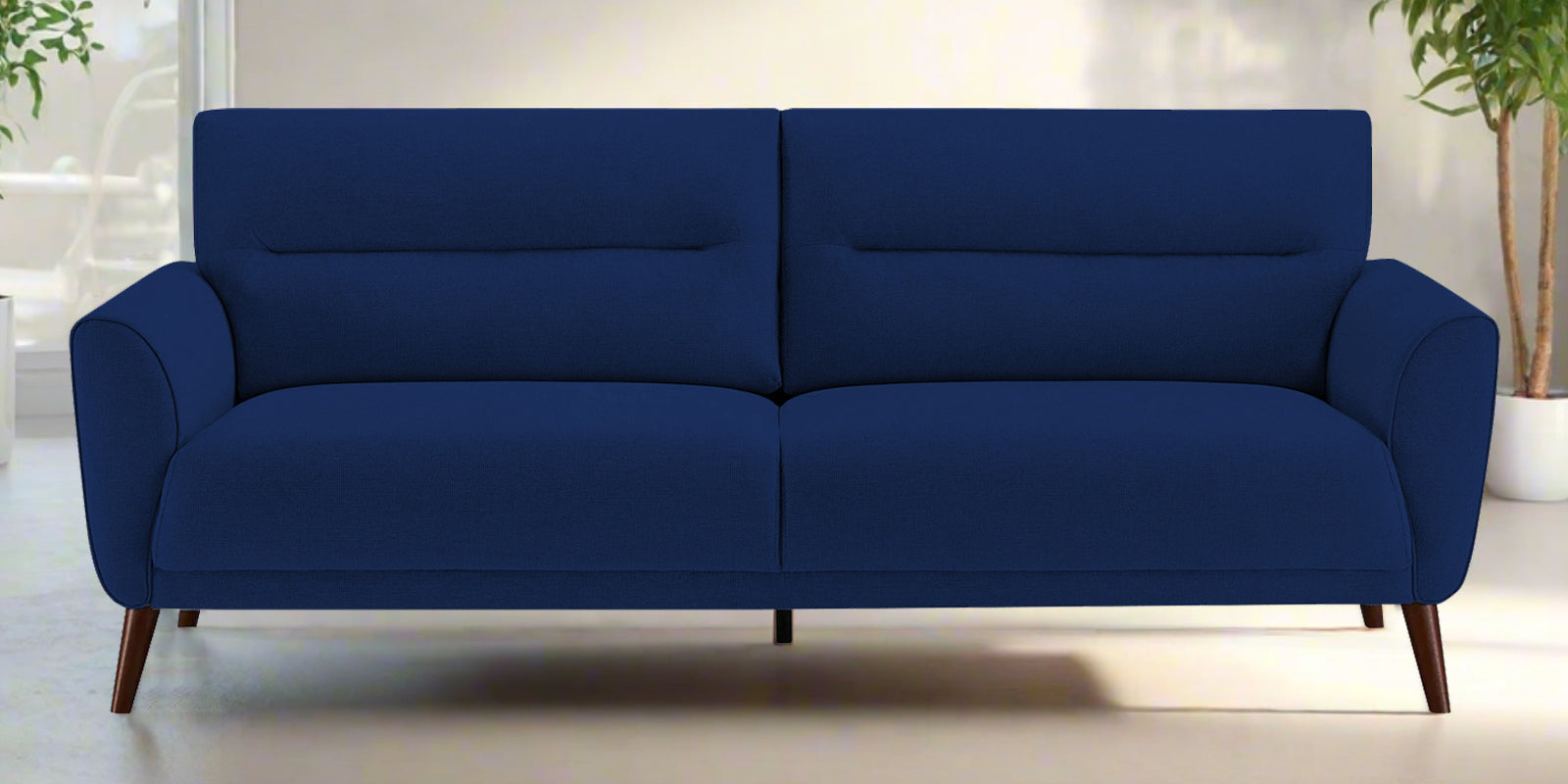 Castro Fabric 3 Seater Sofa In Royal Blue Colour - Febonic Living