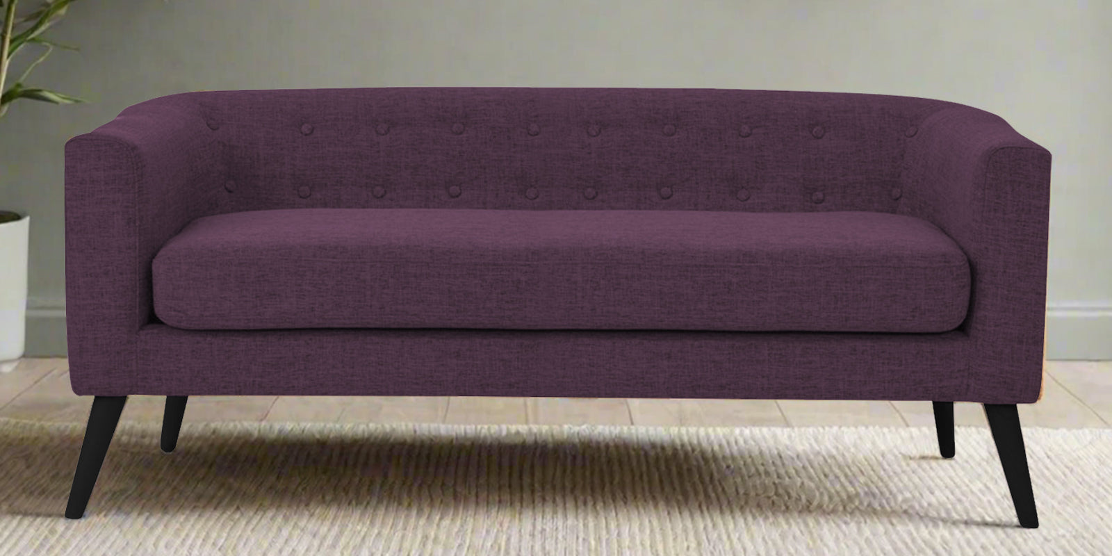 Casper Fabric 3 Seater Sofa in Greek Purple Colour