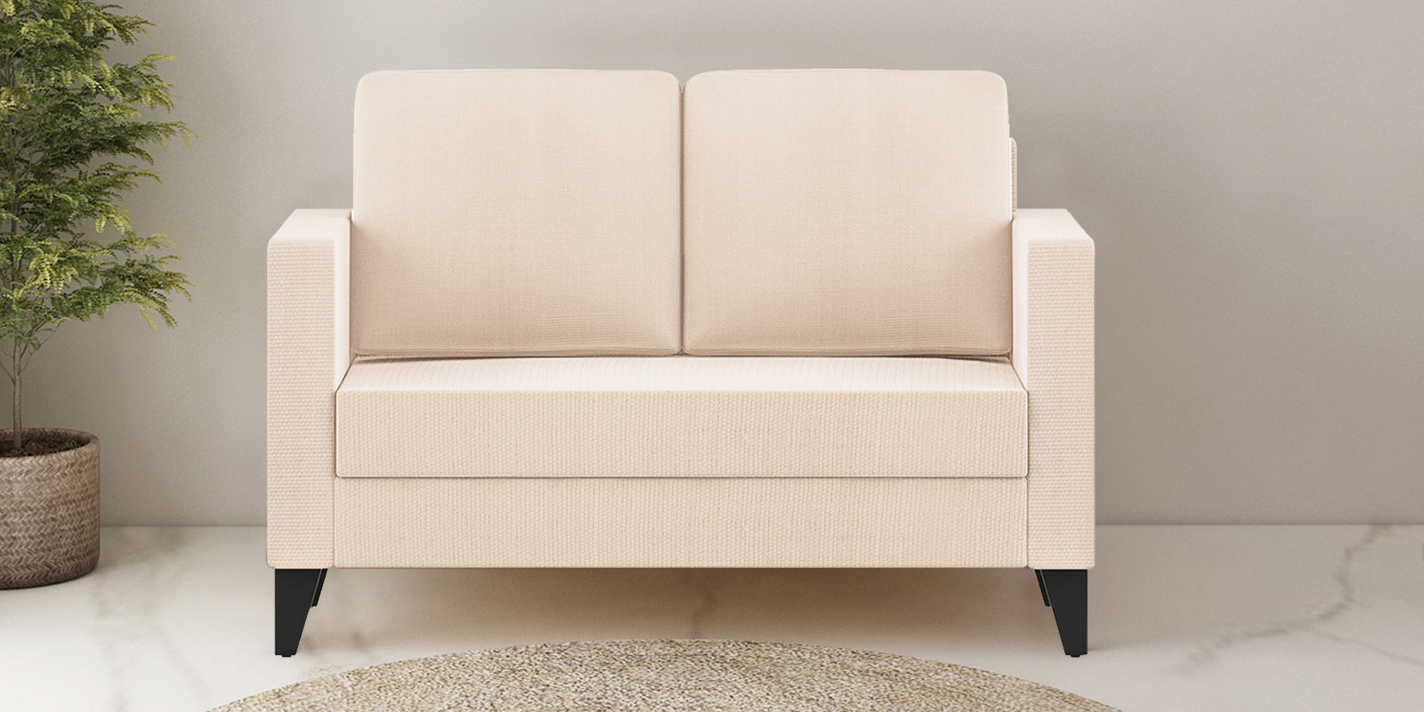 Nori Fabric 2 Seater Sofa In Woom Beige Colour - Febonic Living