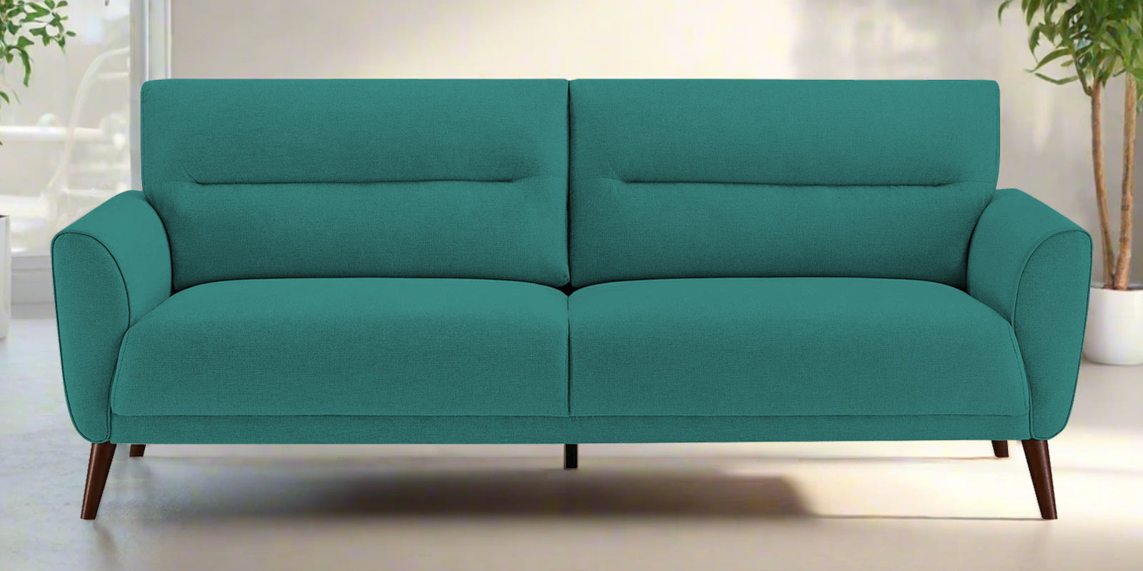 Castro Fabric 3 Seater Sofa In Sea Green Colour - Febonic Living