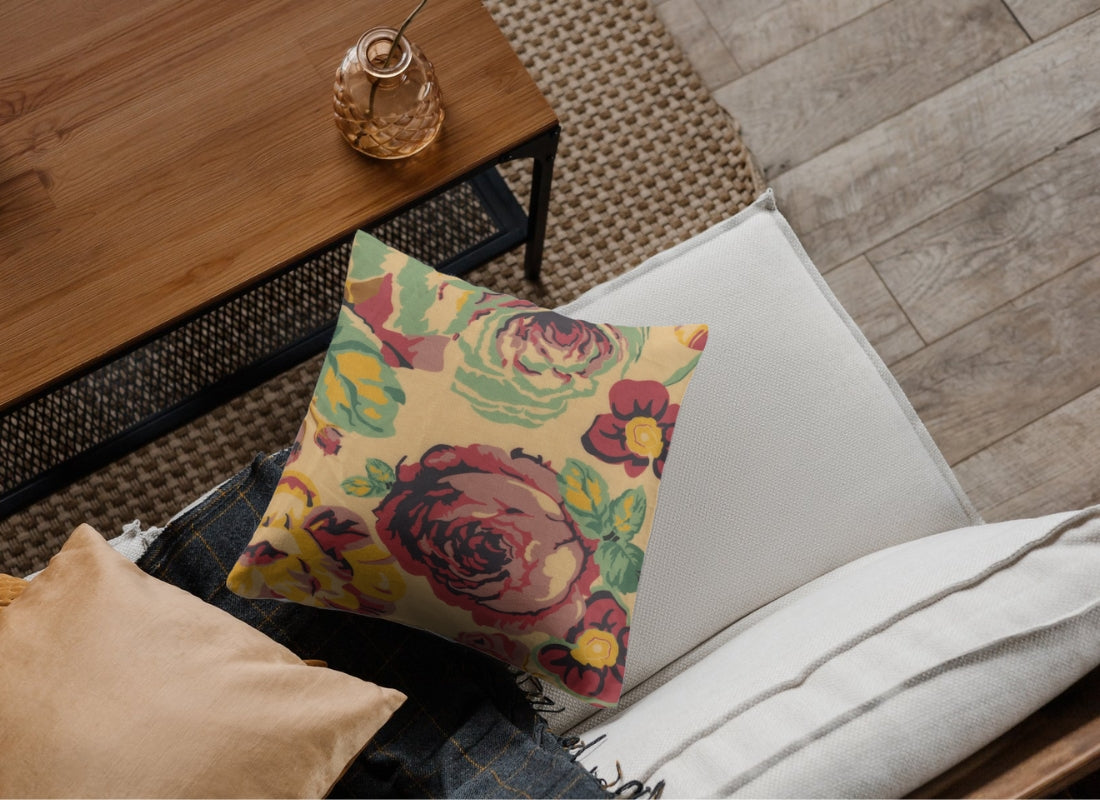 Velvet Digital Printed Fabric Floral Print 101 Code - Febonic Living