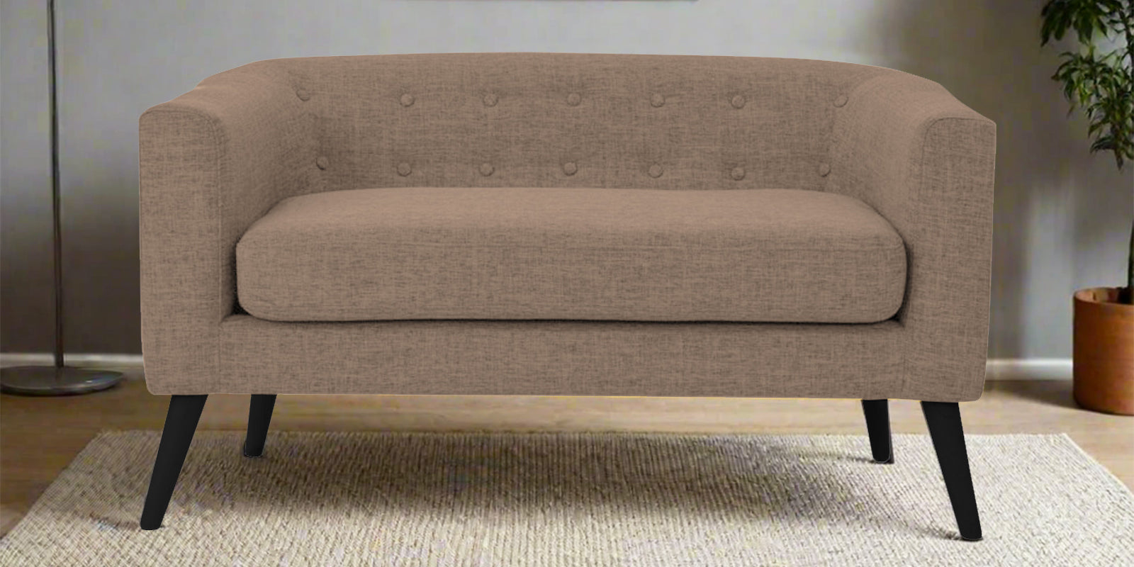 Casper Fabric 2 Seater Sofa In Cookie Beige Colour - Febonic Living