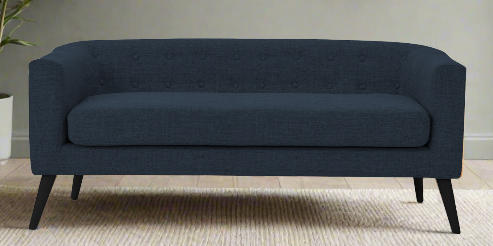 Casper Fabric 3 Seater Sofa In Denim Blue Colour - Febonic Living