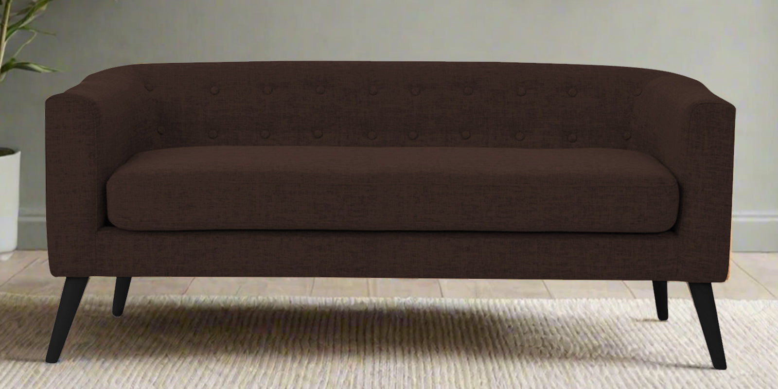 Casper Fabric 3 Seater Sofa In Coffee Brown Colour - Febonic Living