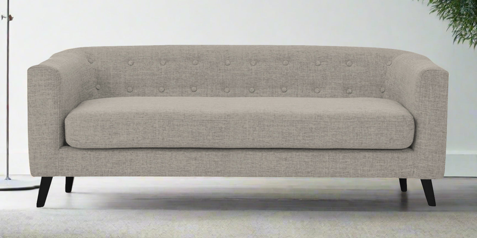 Casper Fabric 3 Seater Sofa In Ash Grey Colour - Febonic Living