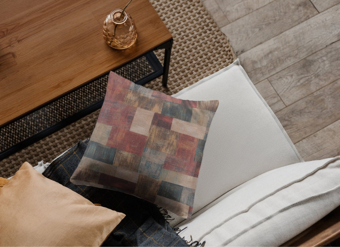 Velvet Digital Printed Fabric Woven Red 517 Code - Febonic Living