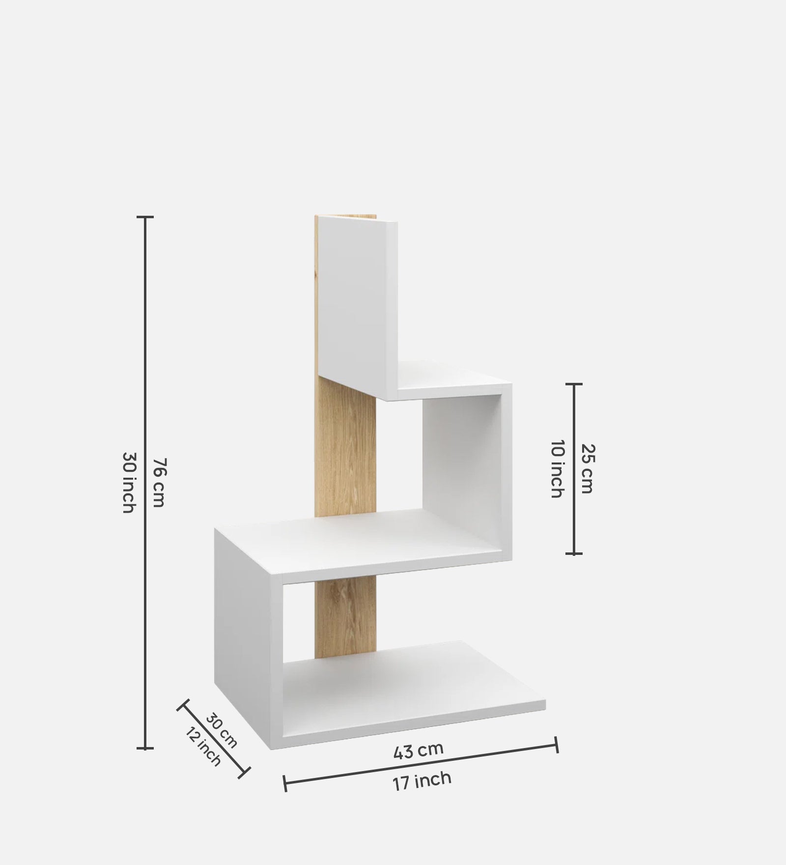 Soli Bedside Table In Frosty White And Oral Walnut Finish - Febonic Living