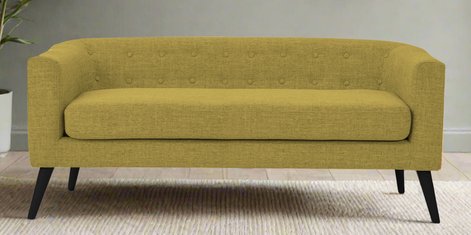 Casper Fabric 3 Seater Sofa In Parrot Green Colour - Febonic Living