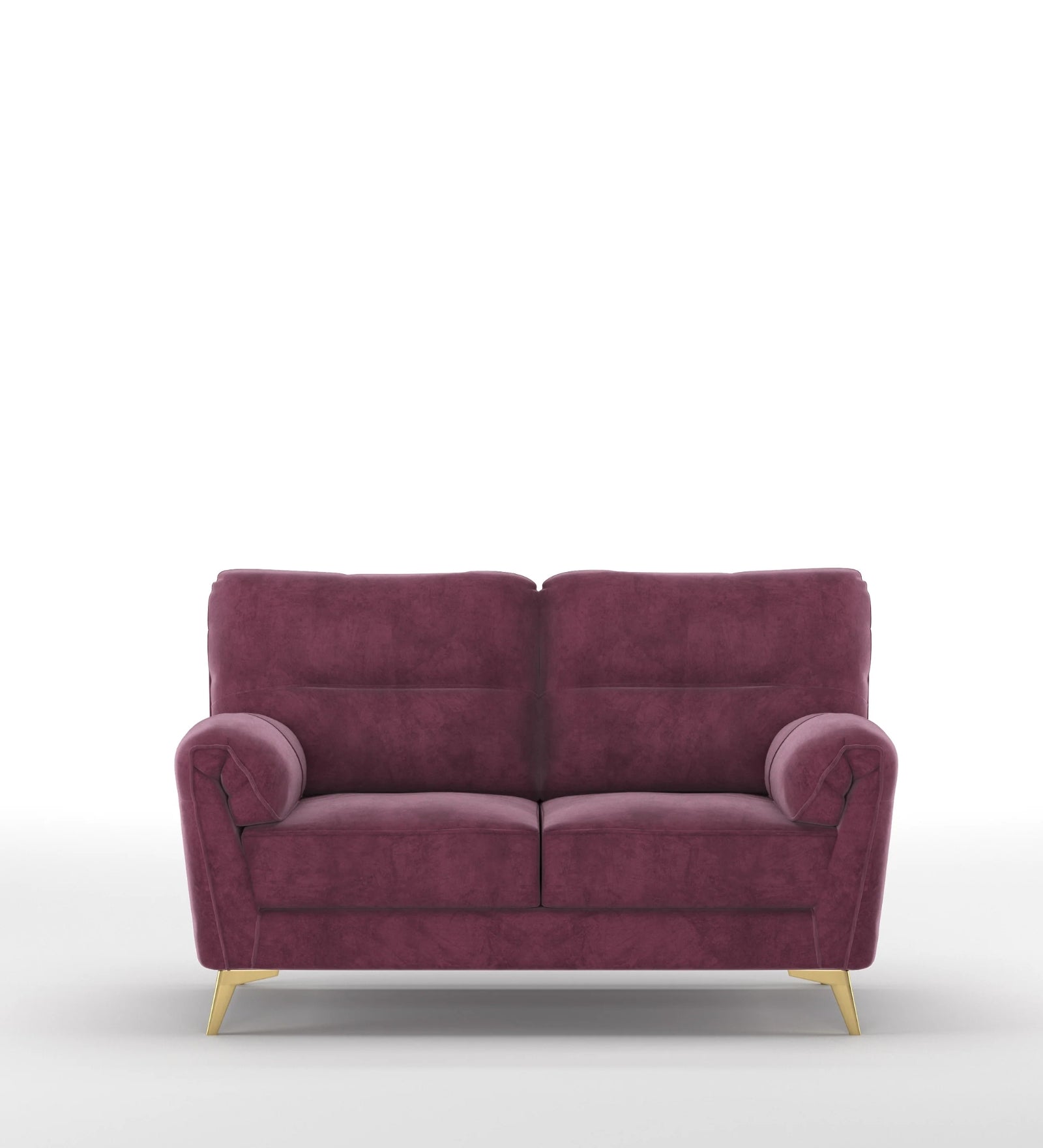 Bilance Velvet 2 Seater Sofa In Maroon Colour - Febonic Living