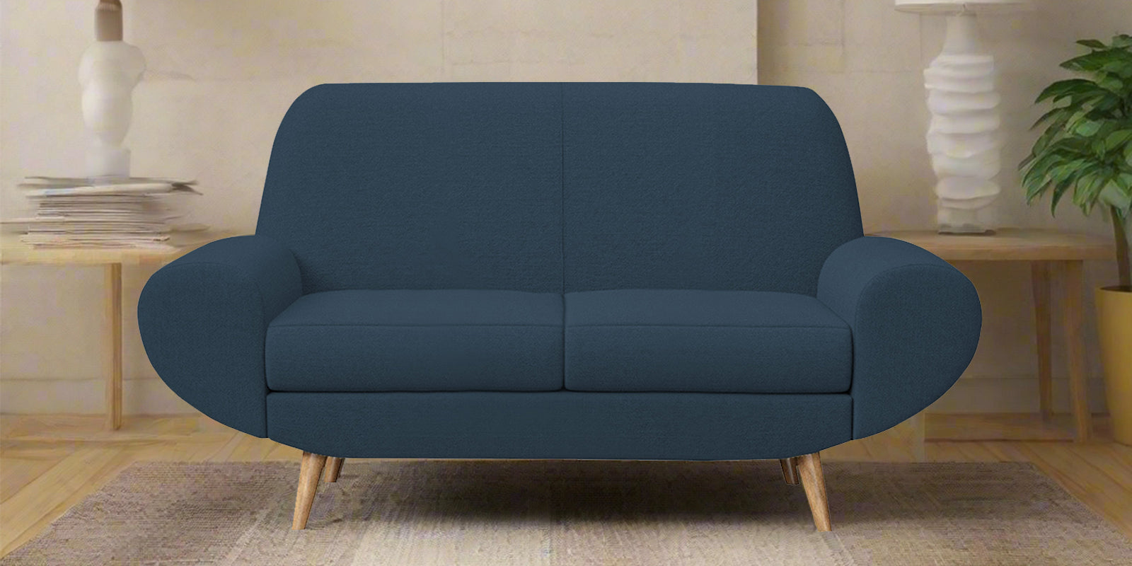 Jessy Fabric 2 Seater Sofa In Light Blue Colour - Febonic Living