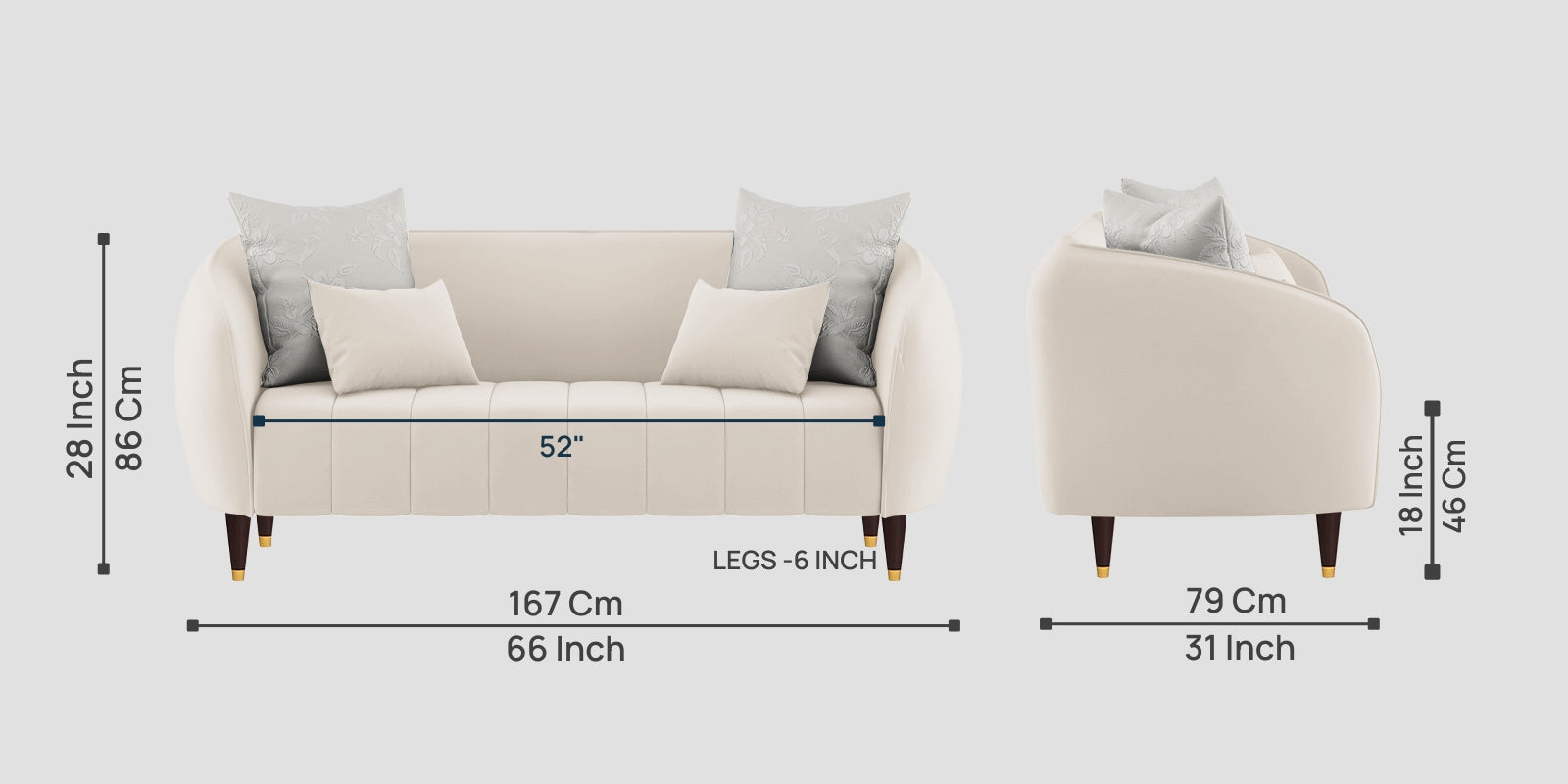 Hairo Velvet 2 Seater Sofa In Camel Beige Colour - Febonic Living