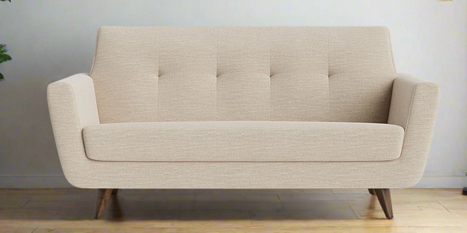 Jasmin Fabric 2 Seater Sofa In Ivory Cream Colour - Febonic Living