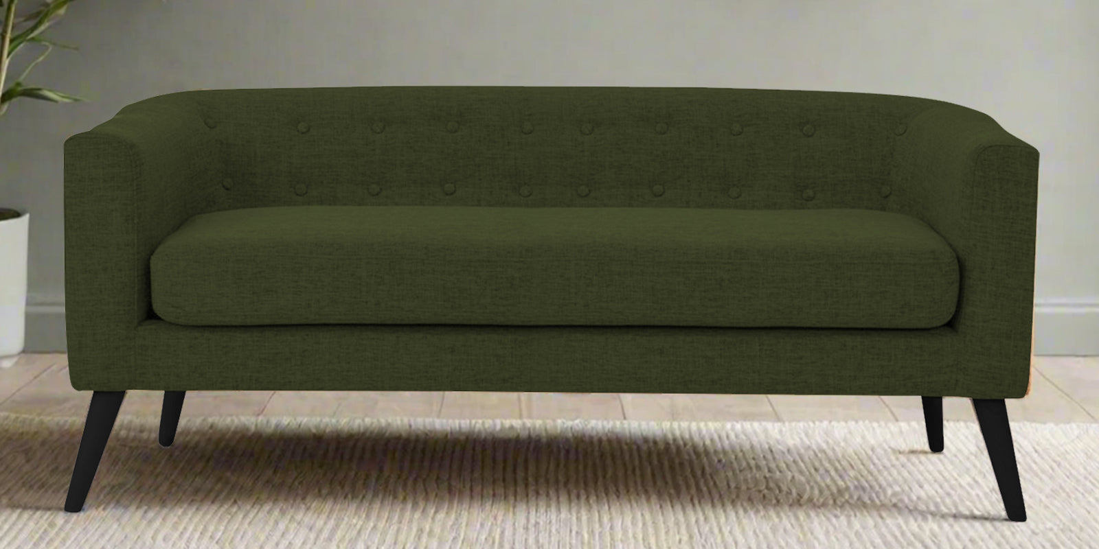 Casper Fabric 3 Seater Sofa in Olive Green Colour