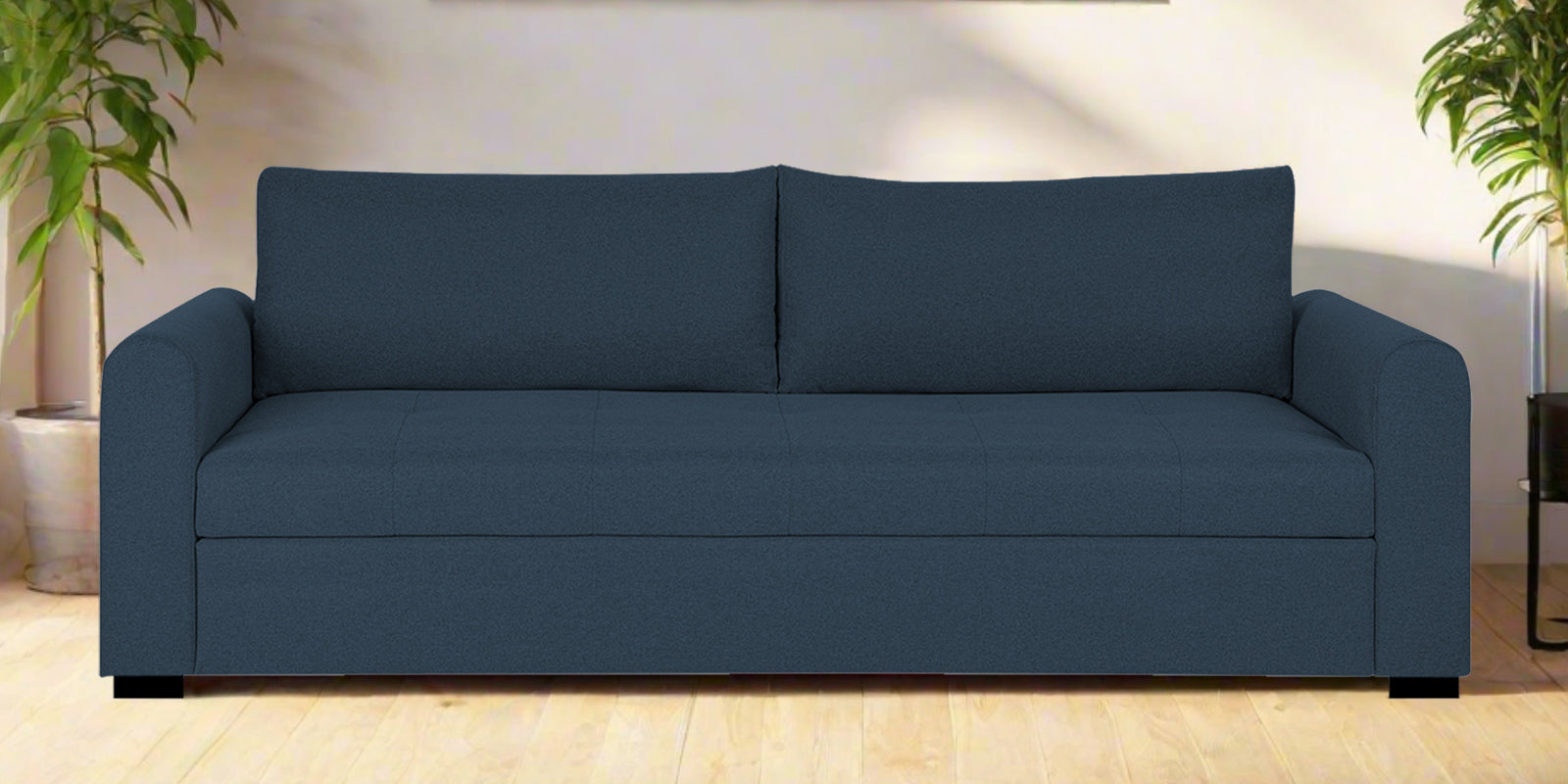 Sigma Fabric 3 Seater Sofa In Light Blue Colour - Febonic Living