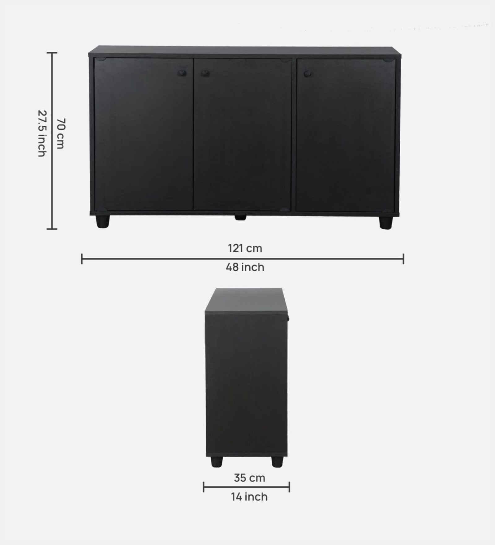 Vansa Shoe Rack In Wenge And Frosty White Finish - Febonic Living