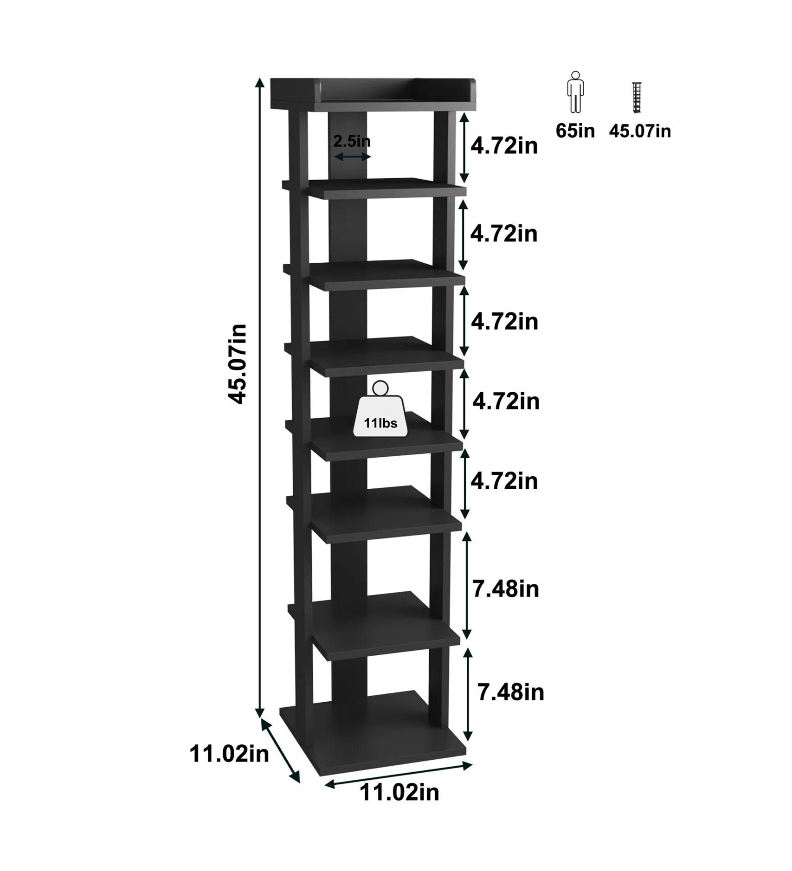 Monis Shoe Rack In Frosty White And Wenge Finish - Febonic Living