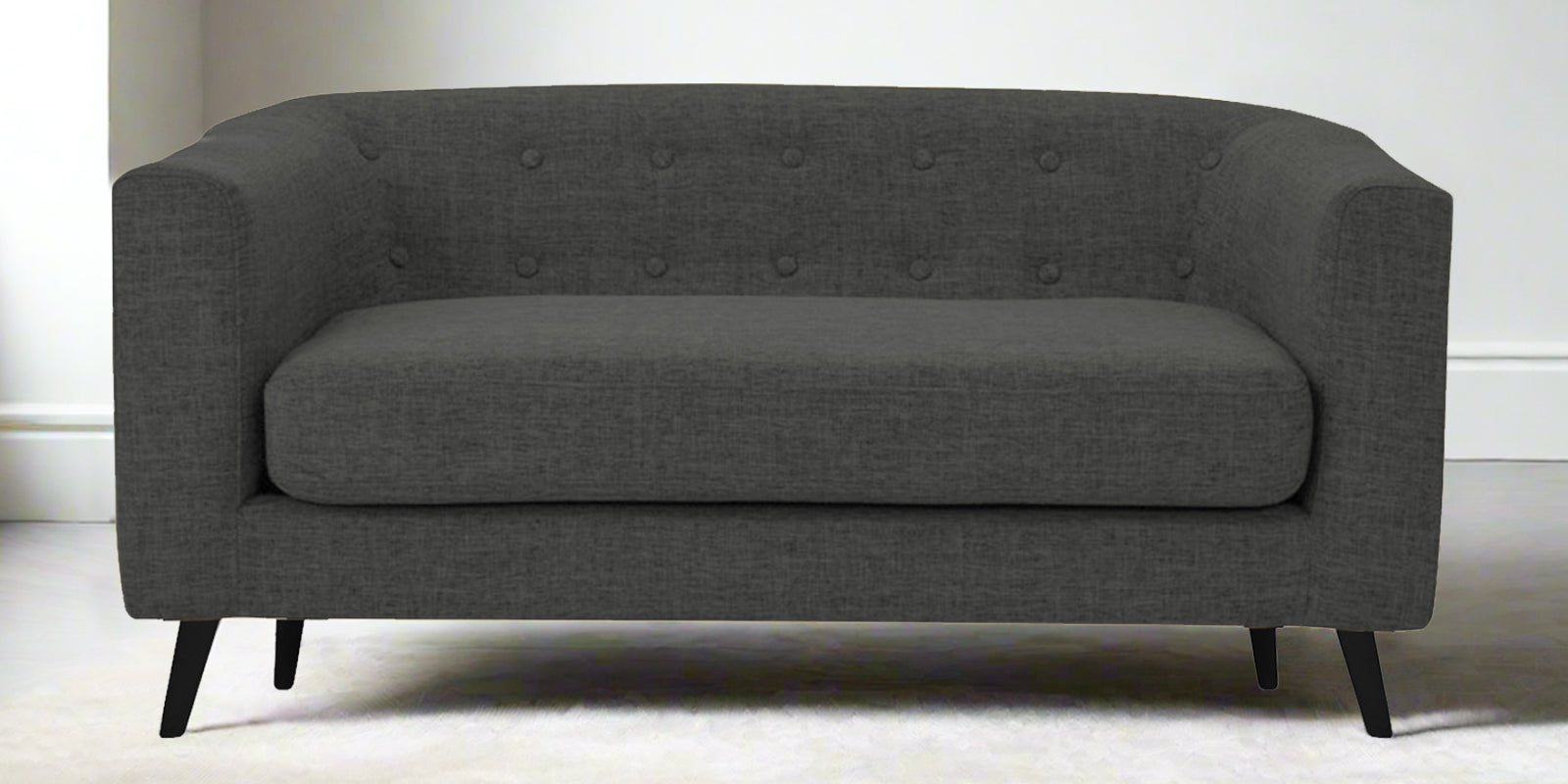 Casper Fabric 2 Seater Sofa In Charcoal Grey Colour - Febonic Living