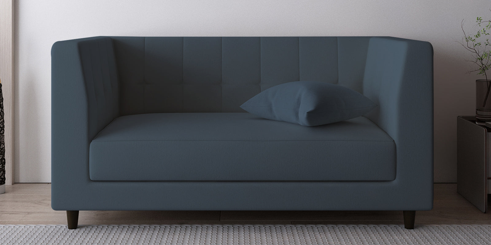 Braulia Velvet 2 Seater Sofa In Oxford Blue Colour - Febonic Living
