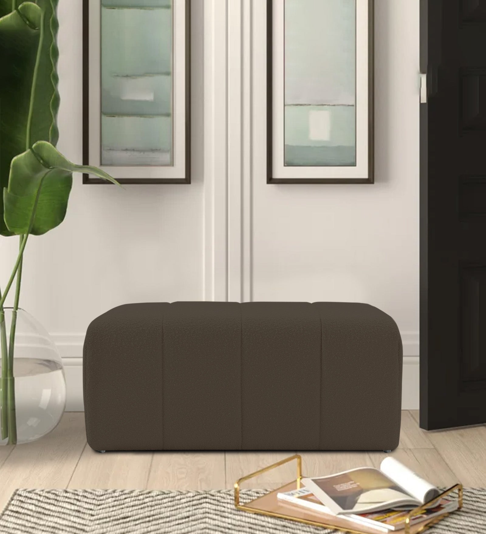 Lark Boucle Bench in Niya Beige Colour