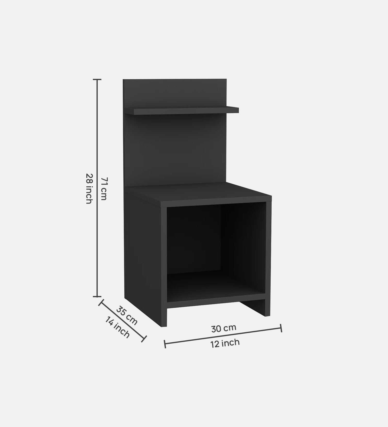 Ashir Bedside Table in Wenge Finish - Febonic Living