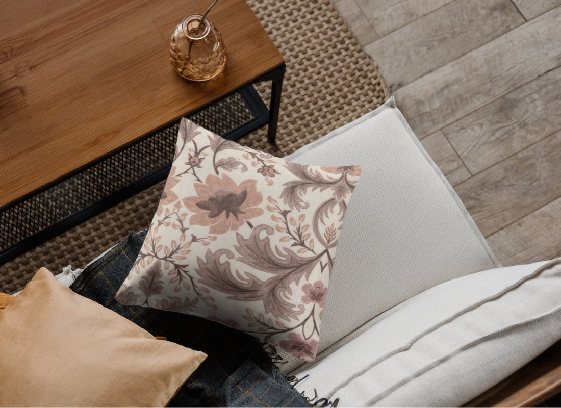 Velvet Digital Printed Fabric Multi Colour Beige 510 Code - Febonic Living