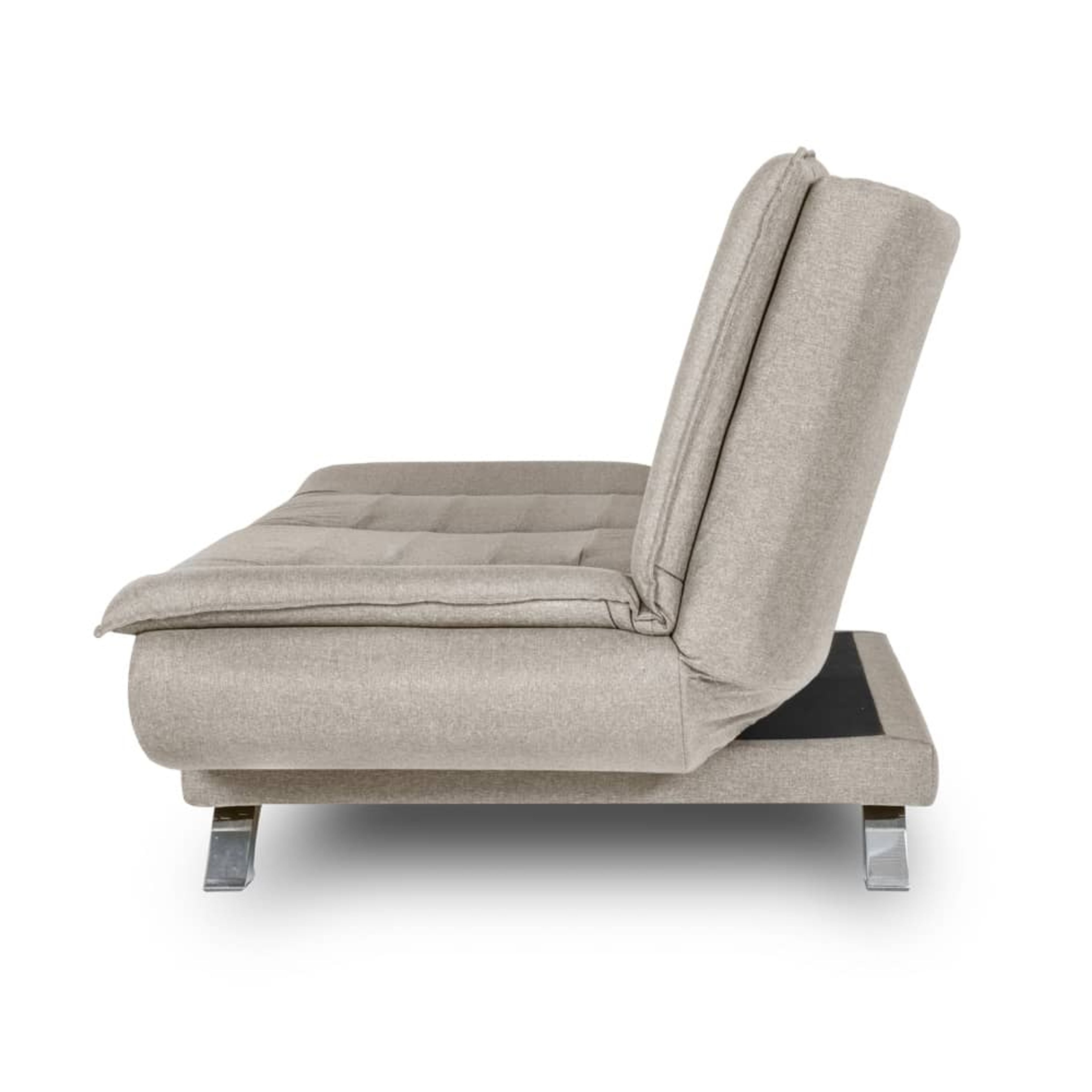 Amoeba Fabric Convertible Sofa Cum Bed In Ash Grey Colour - Febonic Living