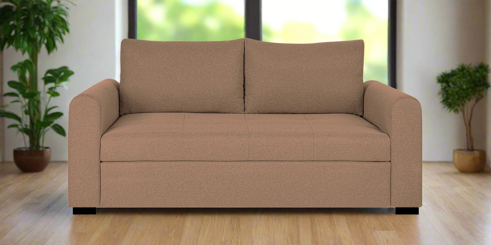 Sigma Fabric 2 Seater Sofa In Cosmic Beige Colour - Febonic Living