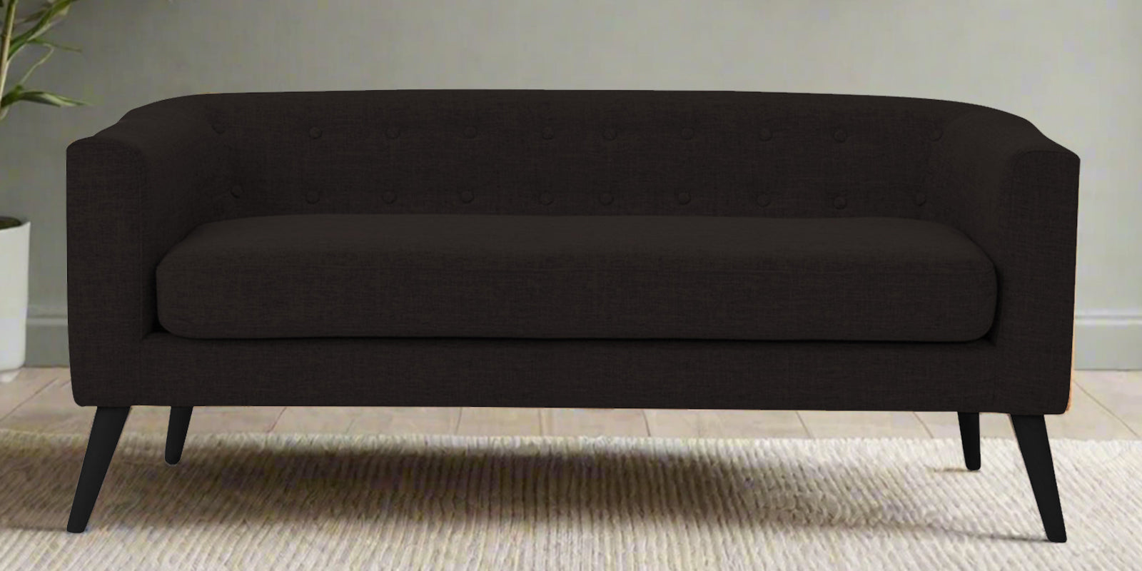 Casper Fabric 3 Seater Sofa In Cara Brown Colour - Febonic Living