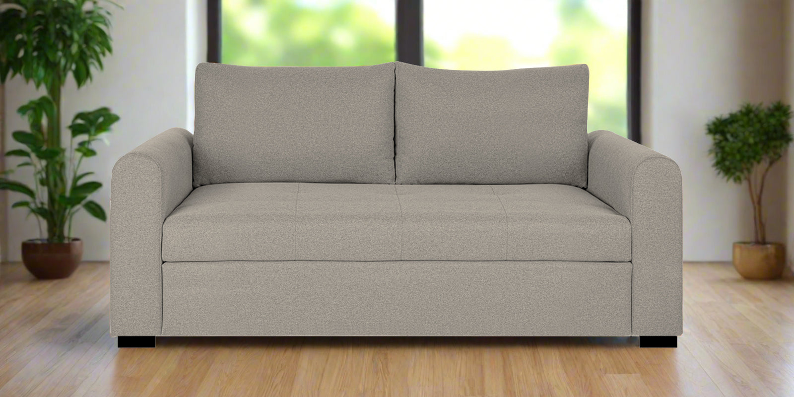 Sigma Fabric 2 Seater Sofa In Ash Grey Colour - Febonic Living