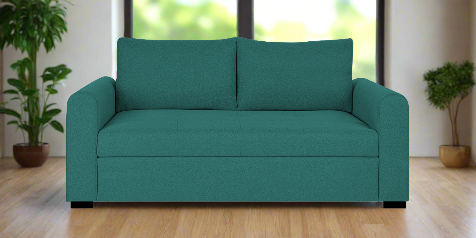 Sigma Fabric 2 Seater Sofa In Sea Green Colour - Febonic Living