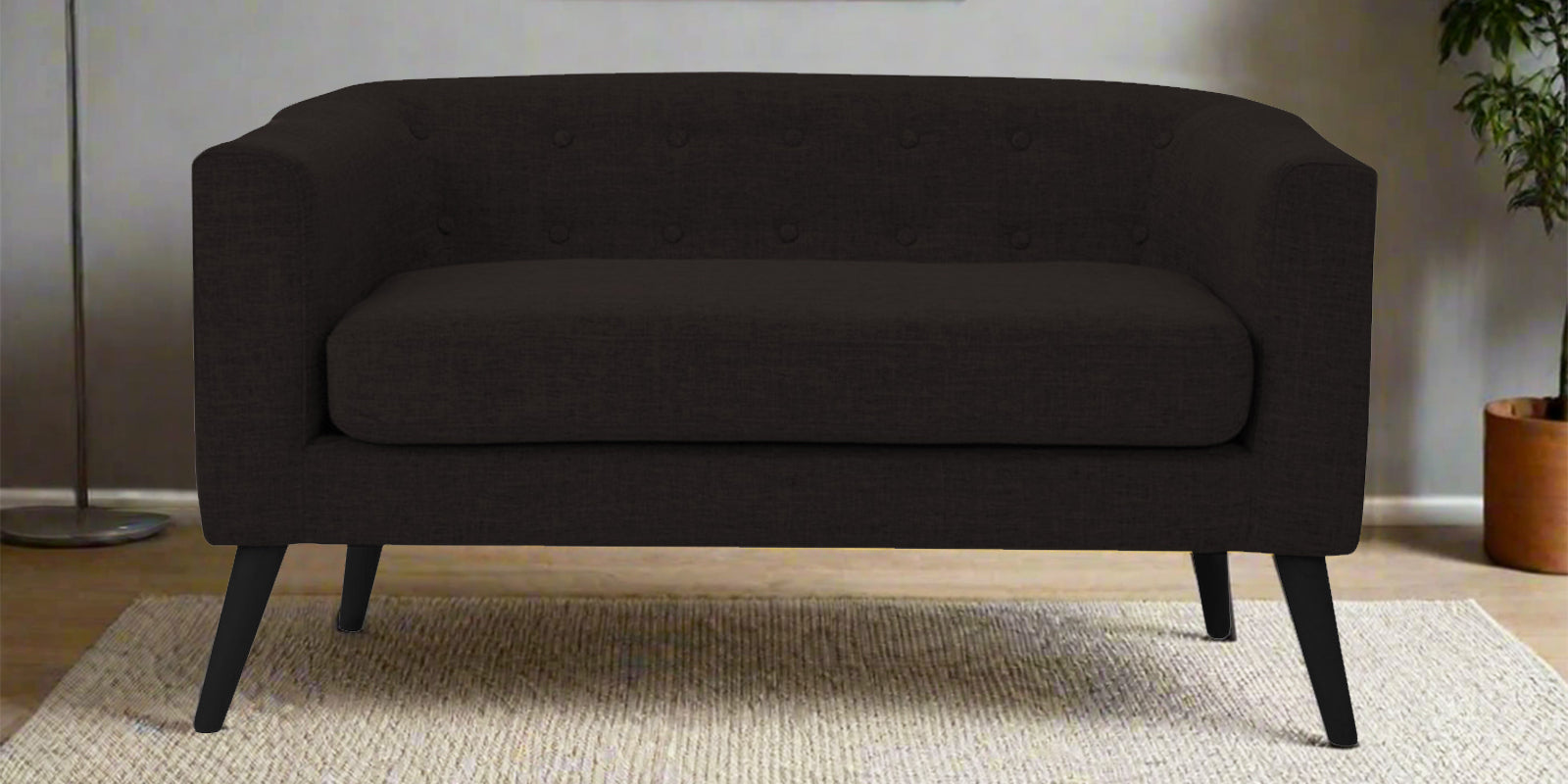 Casper Fabric 2 Seater Sofa In Cara Brown Colour - Febonic Living